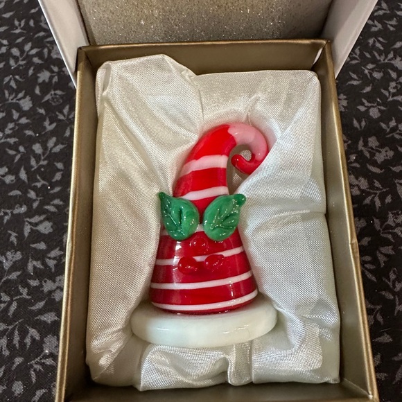 Santa Hat with Candy Stripes Decor - Picture 4 of 5